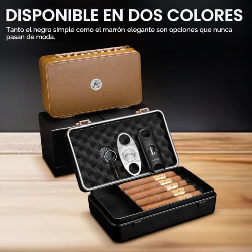 Funda impermeable de puros con higrómetro y doble capa de protección rígida 5