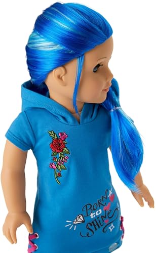 Muñeca American Girl Truly Me 18 pulgadas con pelo azul miniatura 2
