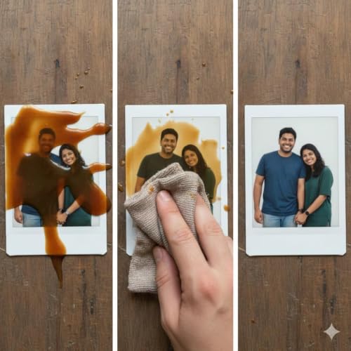 Image of Bhvya Creations 162 Customised Mini Photo Prints Personalized Gifts with Your Photos | Vintage Style Photo Cards | 350 GSM Glossy Paper | Multicolour 4 x 3 Inches, White, (Pack of 162) (162)