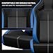 Pair of Universal Racing Seats, PVC Leather, Racing Bucket Seats with Dual Sliders, Reclinable for Driver and Passenger Side (VR006)