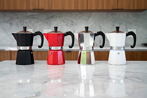 Image of Bellemain Stovetop Espresso Maker Moka Pot (Silver, 3 Cup)