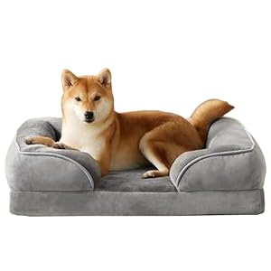 PJZP Orthopaedic Dog Bed Sofa Dog Bed Removable Dog Bed Egg Shaped Foam Waterproof Lining (70-60-18 cm)