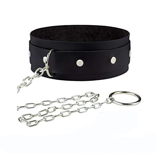 Coleira Guia em Couro Vegano Ajustável