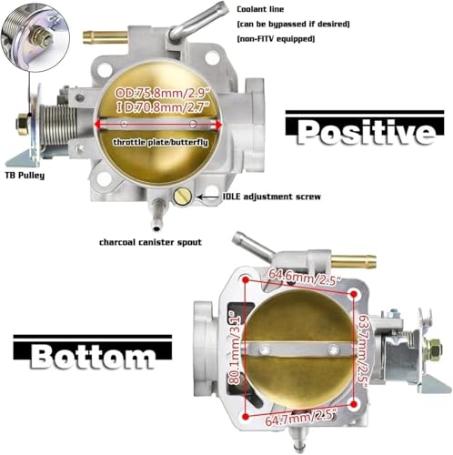 Corps papillon pour B16 aluminium ensemble des gaz admission