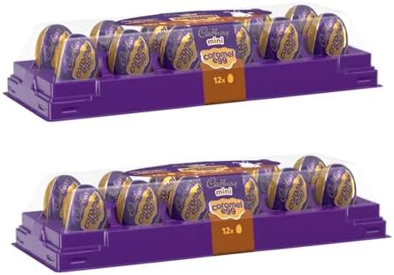 CADBURY Milk Chocolate Caramel Eggs - Bulk Easter Candy 48 Count (1.2 Oz Each)