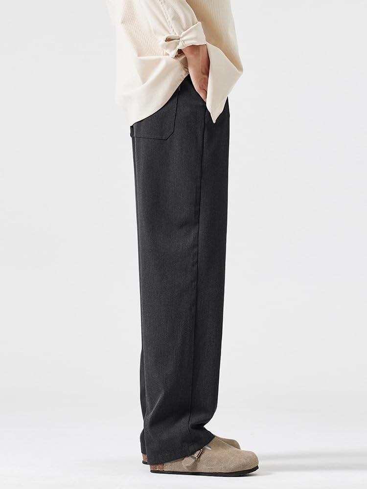 Men's Straight Leg Casual Pants Spring Fall Drop Trousers Pants for Men