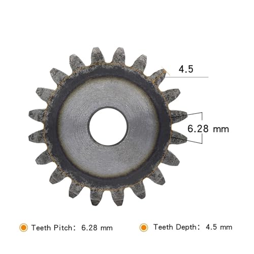 Engranaje cilíndrico de acero al carbono modulo 2 con altura de 20 mm 5