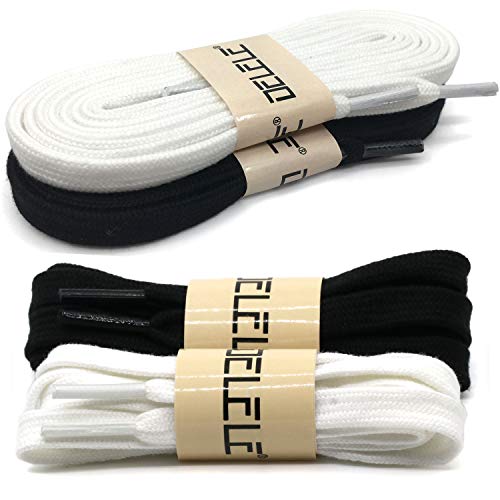 Delele 2 Pair 43 Inches Flat Shoe Laces For Athletic Running Sneakers Shoes White #TOP5