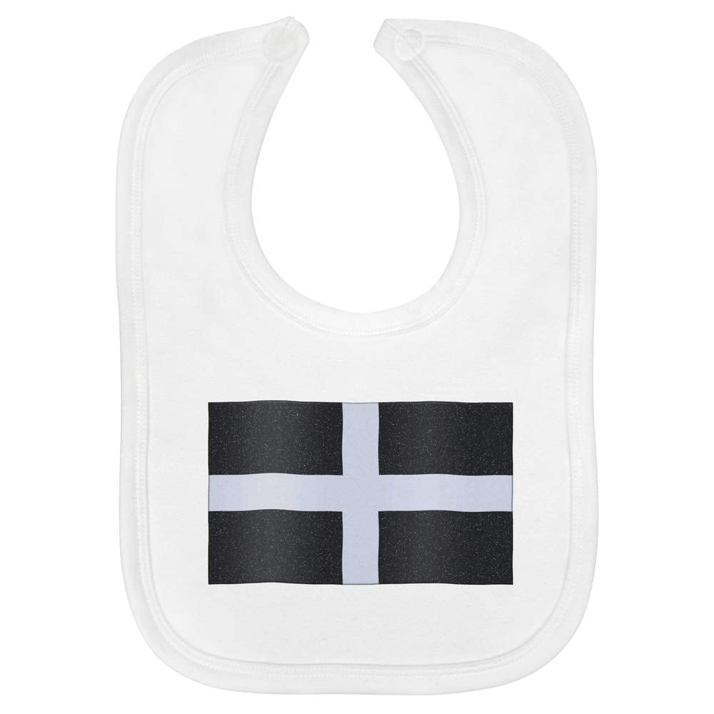 Azeeda 'Flag Of Cornwall' Baby Bib - White (BI00042916)
