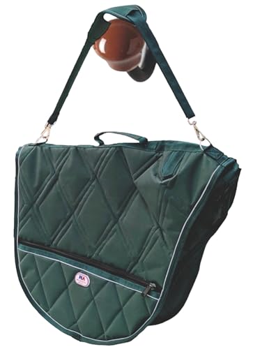 Majestic Ally- Bolsa de transporte de sela inglesa refletiva de nylon 1000D (verde caçador)