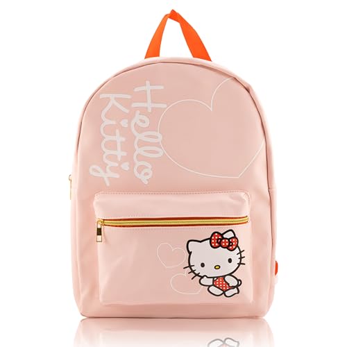 Image of Sanrio Hello Kitty Backpack for Women, Men, Unisex | Cute PU Leather Large Backpack Purse Shoulder Purse | Hello Kitty Bag and Accessories