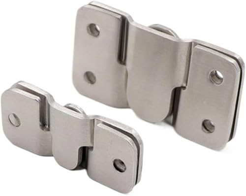 Kyuepong One Color Interlock Hanging Buckle, 2Pairs Stainless Steel Picture Frame Hanger Photo Display Hooks Bed Interlocking Hanging(L Iron Plating)