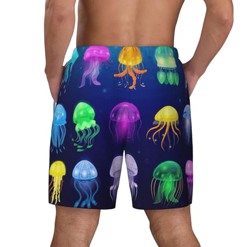 Jellyfish Oceanshort Swim Trunks with Waist Rope and Two Side Pockets Beach Shorts Bathing Suits for Men4