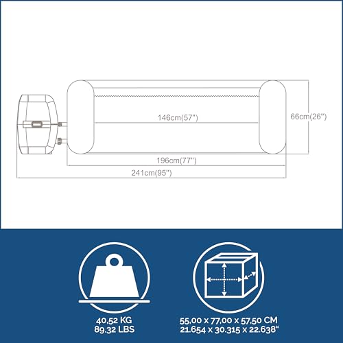 Bestway® Lay-Z-SPA® LED-Whirlpool Hollywood AirJet™ für 6 Personen Ø 196 x 66 cm, LED-Design