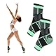 CIATBYYJ 1 Paar Sprunggelenkbandage,Professionelle Knöchelbandage,Fußbandage mit Klettverschluss,Kinder Bandage Fußgelenk Unisex Schwarz (Größe M)(Grün)