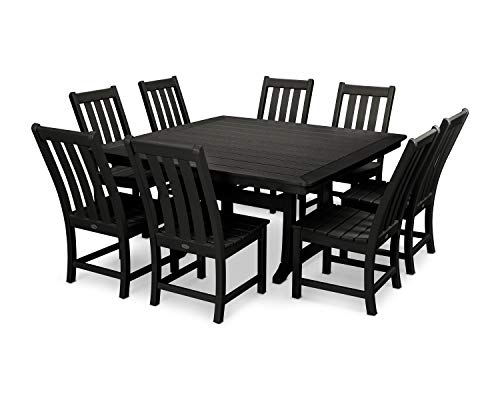 Polywood Vineyard 9-Piece Dining Set (Black)