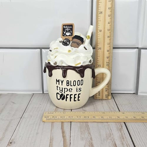 Mini Taza de Café Decorativa Hecha a Mano con Crema miniatura 2