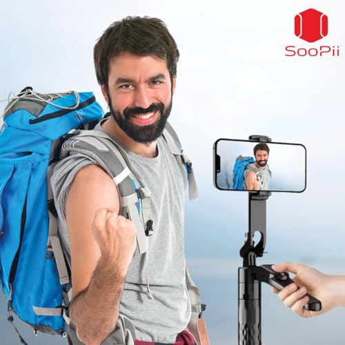 Image of SooPii 69 inch Long Selfie Stick with 360 Rotating Tripod Stand, Aluminum Multifunctional Bluetooth Tripod Stand for Smartphone, GoPro, Action Cameras, Perfect for Vlogging, Travel & Video
