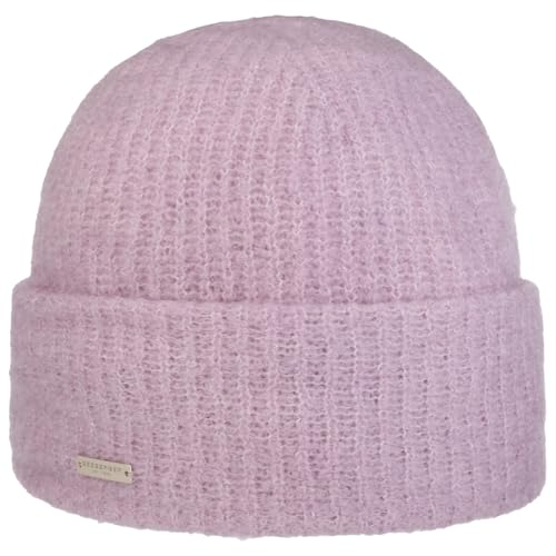 Seeberger Gorro de Punto Merino Cashmere con Vuelta Beanie (Talla única - Lila Claro)