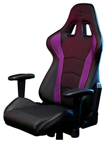 Caliber R1 Sedia Gaming Ergonomica, Sedia da Ufficio per Gamer con Braccioli Regolabili, Cuscini Lombari e per Collo, Pelle PU Sintetica Traspirante, Carico Fino a 150 kg - Viola / Nero - Sedia gaming - Immagine 4