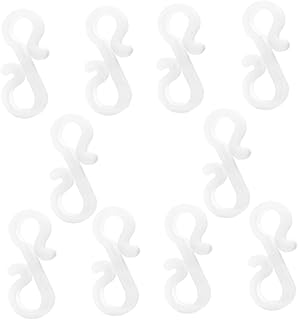 BCOATH Outdoor Gutter Hook Christmas Light Clip 50pcs Christmas S-Shaped Light Hook Plastic Hook Outside House Decor Small Lamps Decorative Gutter Weatherproof Gutter Light Clip