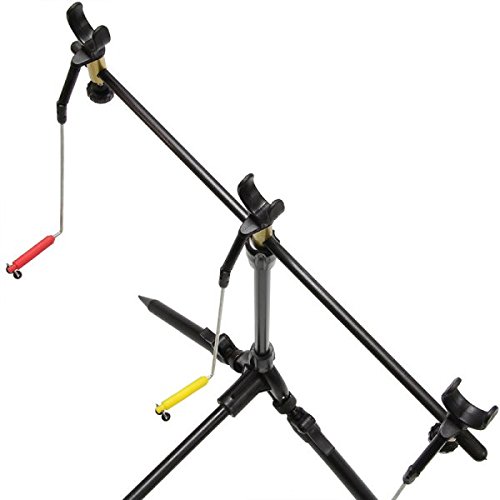 g8ds Verstellbares Karpfen Rod Pod Set für 3 Ruten inklusive 3 Bissanzeiger