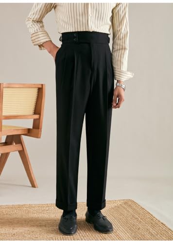 Mens Pants Classic Gurkha Lightweight Flat Front Pants Casual Work Trousers4