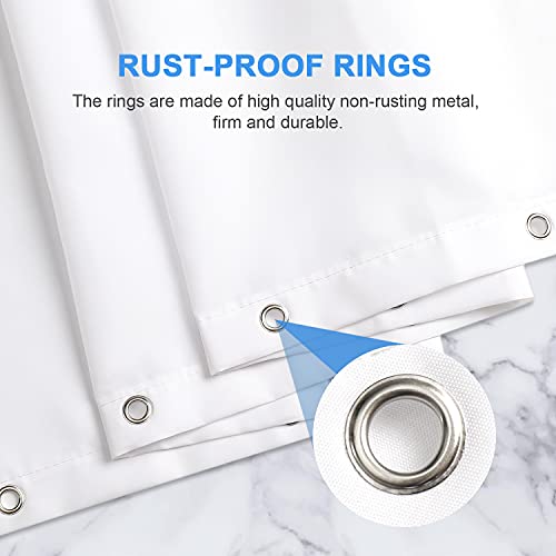 𝑨𝑶𝑫𝑬𝑹𝑻𝑰 Blue Shower Curtain With 12 Hooks, 72''X72'' Waterproof Polyester Fabric Shower Curtain For Bathroom, Heavy Weighted Hem Bathroom Curtain, Machine Washable, Quick Dry (Cornflower Blue) #TOP2