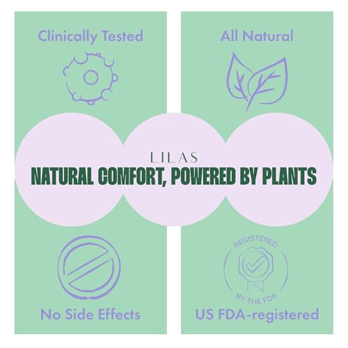 lilas period cramps pain relief patch 10 pack  instant relief for menstrual cramp pms endometriosis amp pcos  12-hour comfort  natural amp vegan topical patches  trusted formula amp upgraded design