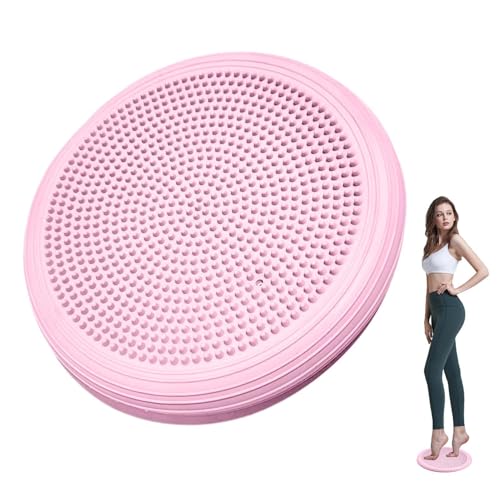 Cojín de equilibrio y disco de fuerza flexible con bomba para ejercicio en casa
