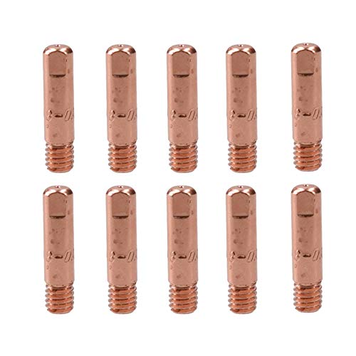 0.8mm Mig Welding Welder Round Contact Tips for MB15 Euro Torches 10pk