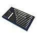 Garage Ready Wrench Organizer Tray - Holds 12 SAE or Metric Combination or Gear Wrenches (Black/Blue)