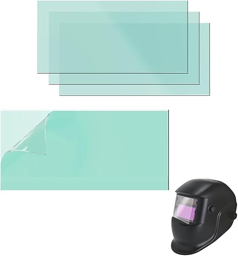 Miniatura 8 de Cubierta transparente para casco de soldadura de 4.33 x 3.54 pulgadas, repuesto universal de lente protectora de soldadura (20 unidades)