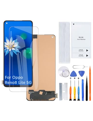 H&LYCYJ Pantalla de repuesto para Oppo Reno8 Lite 5G TFT CPH2343 LCD (montaje sin huellas dactilares)