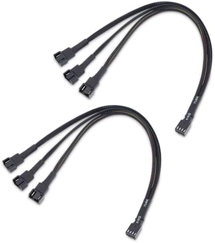 Cable Matters 2-Pack 3 Way 4 Pin PWM Fan Splitter Cable - 12 Inches
