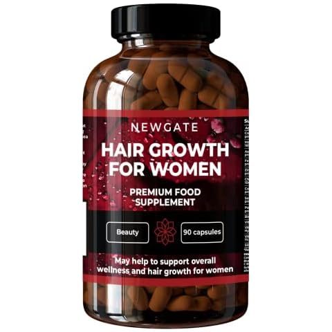 Hair Growth for Women 90 Vegetarian Capsules - Rich in Magnesium, Silica and Vitamin B12 Complex - Made in The UK - Halal, GMO Free Cover