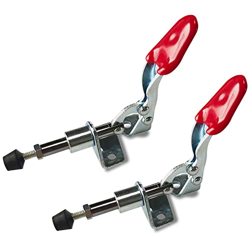 Abrazaderas de Palanca,Guador Abrazadera Rápida Pinza de Soldar Pieza a Presión para Soldar Fijación Tipo Push-Pull Vertical Abrazadera de Palanca Ligera Herramienta de Palanca (45 kgf)