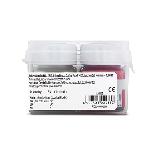 Image of Camel Kokuyo Fabrica Acrylic Pearl Color - 10 ml Each, 6 Shades