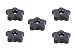 POWERTEC 71072 5-Star Thru Knob 1/4-Inch-20, 5-Pack