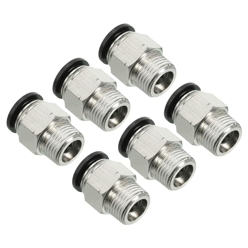 Conectores de empuje rectos y neumáticos de 12 mm a rosca 3/8" NPT para talleres 2