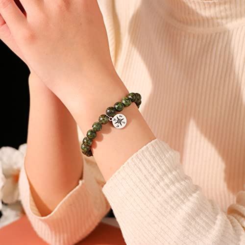 Image of JoycuFF 2026 Graduation Gifts College Inspirational Graduation Compass Bracelets for Daughter Girlfriends Bestie Sister Best Friends Granddaughter The Adventure Begins