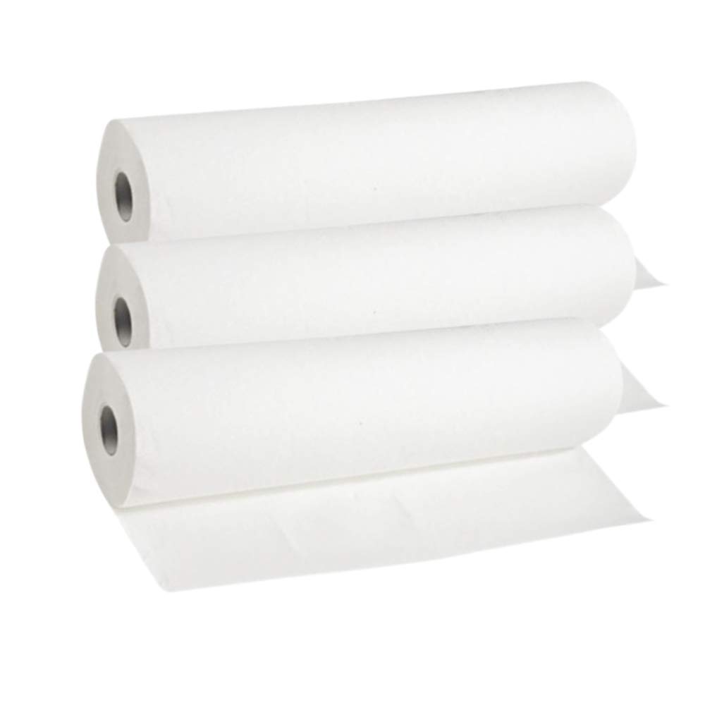 LPM - Drap D'examen Lisse Pure Ouate Blanche - Largeur 50 cm - 3 Rouleaux