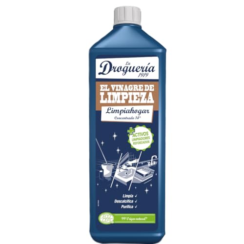 LA DROGUERIA - El Vinagre de Limpieza Multihogar | Limpieza, Desincrustación y Brillo en una Solución Natural | Multisuperficie para Suelos, Baños y Cocinas