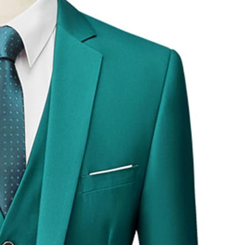 Men's Business Wedding Tuxedo Suits 3 Piece Slim Fit Suit Set Formal Prom Blazer Jacket Vest Pants Sets3
