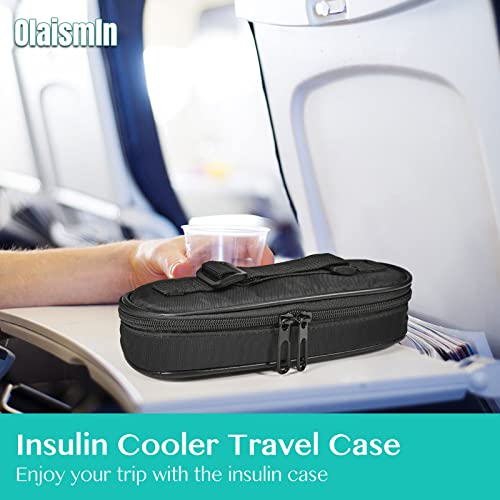 Insulin Cooler Travel Case, Diabetic Travel Bag for Insulin Pens, Needles and Diabetes Supplies, Small Insulated Medicine Carrying Case with 2 TSA Approved Ice Packs