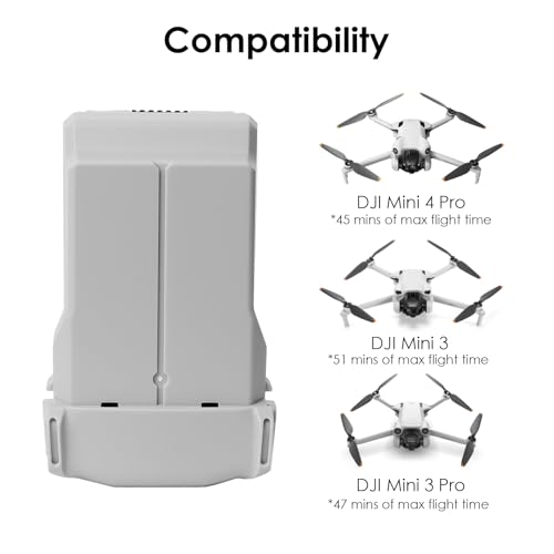 Image of KUWATA Replacement for DJI Intelligent Flight Battery Plus, Compatible with DJI Mini 4 Pro & Mini 3 Pro & Mini 3, 3850mAh, Extended Battery, Supports PD-30W Fast Charging