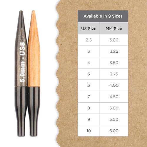 Image of Knitter's Pride Day & Nite Mini Interchangeable Circular Needles 2 inch inch (5cm) - US Size 8 (5mm)