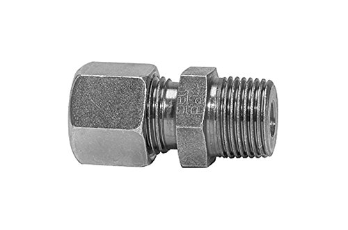 Riegler 112131-V 33 Gerade Einschraubverschraubung, R 3/8 A., Rohr-Ø 6, Stahl Verz., 1Stk