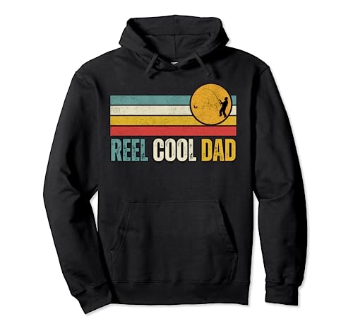 Reel Cool Dad Fisherman Dad Retro Vintage Pesca Padre Sudadera con Capucha