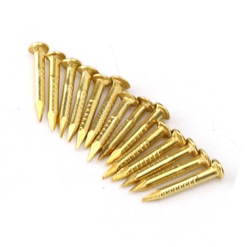100Pcs Clavos de Cabeza Redonda de Latón para Bisagras de Muebles, Fijación Fuerte, Fácil Instalación, Uso en Muebles de Hogar, Longitud 10mm miniatura 7